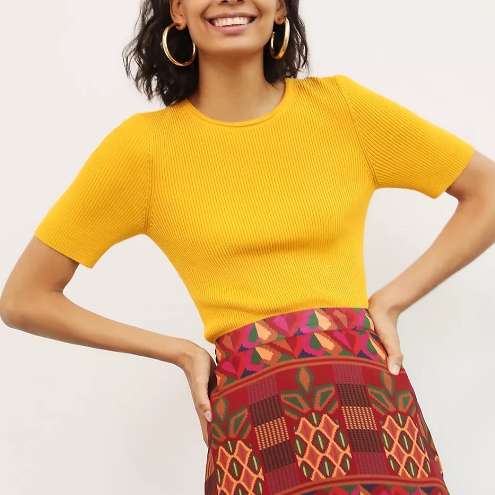 Anthropologie Maeve Josefa Ribbed Tee